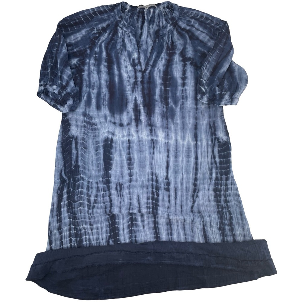 Ocean+Main Tie Dye Tunic Top 2X Blue NWOT